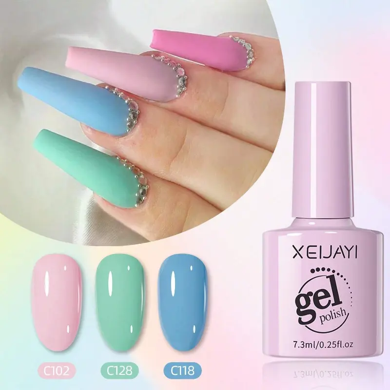 XEIJAYI Primavera Verano esmalte de uñas en gel kit colorido productos de salud y belleza semipermanentes para mujeres proveedor de esmalte de uñas led