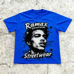 Camiseta Personalizada de 220 Gramos, 100% Algodón Tejido, Estilo Vintage, Corte Cuadrado, Holgada, con Estampado Puff, Ecológica y Transpirable - Product Image 3