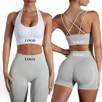 Mädchen Mode Sportswear Custom Fitness Kleidung Nahtlose Leggings Set Gym Yoga Workout Sets Frauen