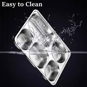 Bandeja Rectangular Desechable de Acero Inoxidable Pulido de 5 Secciones para Adultos, Comedores Exigentes, Regreso a Clases y Fiestas - Product Image 4