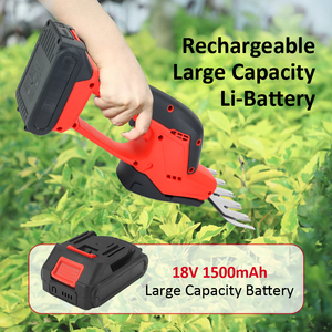 Taille-haie 2-en-1 Ciseaux à <span class=keywords><strong>gazon</strong></span> <span class=keywords><strong>sans</strong></span> <span class=keywords><strong>fil</strong></span> avec batterie rechargeable Coupe-herbe à main pour pelouse de jardin - Product Image 2