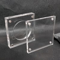 Présentoir porte-monnaie en acrylique personnalisable en gros vitrine porte-monnaie en acrylique personnalisé pour pièces de collection et jetons