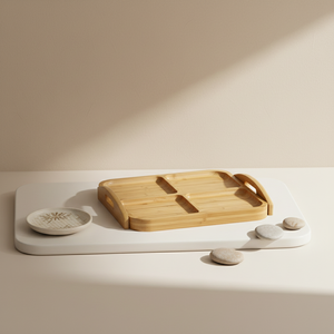 Vassoio per Colazione in Bambù Ecologico con Logo Personalizzato, Piatto di Servizio in Legno Monouso per Hotel e Cucina, MOQ 1 Pezzo, Piatto per Dessert - Product Image 3