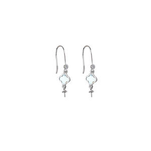 Boucles d'oreilles en argent S925 avec 8-12 perles, accessoires de coiffure pour femmes, fabrication artisanale, plateau vide 4973, bijoux en perles de luxe - Product Image 5
