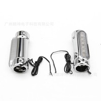 Quguang LED Lampu Ganda 2 Lensa Pelindung Mesin Sepeda Motor dengan Lampu Sein dan Indikator Kedip untuk Touring Sportster Dyna 32mm Garansi 1 Tahun