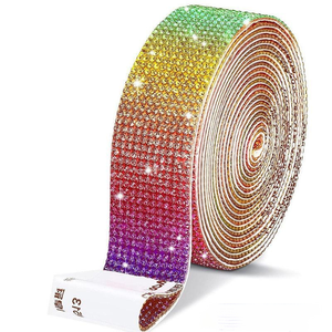 Cinta autoadhesiva de diamantes de imitación Cinta de diamantes de imitación de cristal Brillante Diamante de imitación Brillante Adorno Bling Decoración DIY - Product Image 4