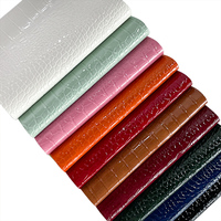Cuir synthétique PU gaufré crocodile couleur unie 1,0 mm pour la fabrication de canapés, sacs et artisanat DIY