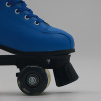 Patins à roulettes bleu royal uni, châssis en plastique, roues en PU résistantes à l'usure, patins à roulettes tendance pour spectacle sur scène