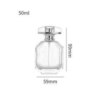 Flacon <span class=keywords><strong>de</strong></span> parfum <span class=keywords><strong>ou</strong></span> d'huile cosmétique en verre octogonal recyclable au design moderne et unique, 30 ml, 50 ml, 100 ml, avec couvercle en acrylique - Product Image 5