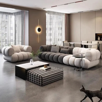 Canapé en Tissu Simple pour Petit Appartement, Salon, Villa – Ensemble Complet de Mobilier Design Luxe Léger