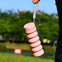 Bouteille de voyage pliable personnalisée en gros ODM/OEM, grande capacité, en silicone de qualité alimentaire, classique, 600 ml, écologique