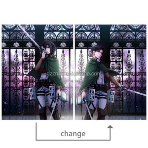 Catalogue 4 Images lenticulaires 3D personnalisées d'anime, affiche d'anime avec effet <span class=keywords><strong>de</strong></span> retournement 3D - Product Image 3