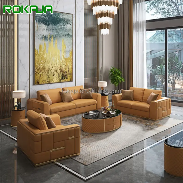 Europäischer Stil Neueste Sofa 1 2 3 Sitz Design Wohnzimmer Sofa Moderne Luxus Lounge Sofa Wohn möbel Sets