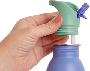 Single-layer Sport Stainless <b>Steel</b> Water <b>Bottle</b> with Flip Straw Lid Portable Outdoor Sports Flask for Gym, Cycling Custom Logo - Product Image 5