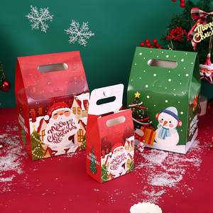 Merry Christmas Candy Bag Xmas Gift Kraft <b>Treat</b> Cookie Paper Packing <b>Box</b> DIY New Year Party Supplies - Product Image 3