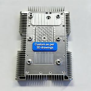 CNC Machined Aluminum Planed Fin Heat Sink High-Quality Custom Aluminum 6061 Anodized Purple Red Green Blue Color Housing - Product Image 3