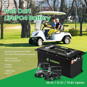 แบตเตอรี่แบบ Deepcycle ชาร์จไฟได้ OEM ODM 24V 36V 48V 60V 72V ความจุ 100AH 150AH 200AH พร้อมระบบ BMS สำหรับรถกอล์ฟความเร็วต่ำ 72V100AH - Product Image 1