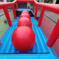Jeux gonflables géants interactifs pour enfants de qualité commerciale pour l'extérieur, Big Baller Wipe, jeux gonflables en bâche PVC de 0,55 mm