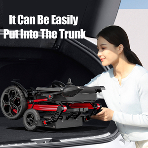 Silla de ruedas eléctrica ultraligera con batería de litio de 12A, diseño plegable portátil con control remoto hecho de aleación de aluminio - Product Image 5