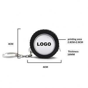 Mètre Ruban Rétractable Personnalisé en Forme de Pneu de 3FT, Mini Mètre Ruban Centimètre/Pieds, Porte-clés Règle pour Voyage, Camping, Outil de Couture - Product Image 2