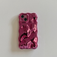 Coque électrolytique 3D Couverture arrière pour iPhone 16 15 Plus 14 Promax, pour iPhone 11 Coque à bulles Couverture de téléphone