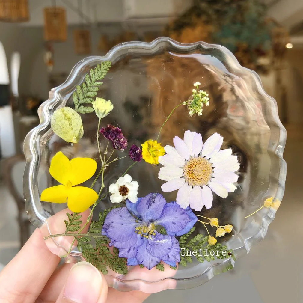 Amzaon ручной работы прозрачный акриловый эпоксидный сушеный цветочный цветок полимерные поделки сушеные цветы полимерная чашка кружка подставка