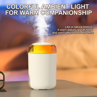 Humidificateur d'air portable ultrasonique moderne de 1,2 L, brumisateur d'air pour voiture, 3 modes de pulvérisation, batterie USB, mini humidificateur personnel, lumières colorées, extérieur