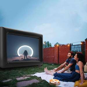 Inflatable Outdoor Projector Screen Large Format Display <b>Frame</b> Portable Movie Viewing Panel Garden Camping - Product Image 1