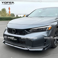 Nouveau kit carrosserie Yofer 3 pièces pour Honda Civic 2025 – Accessoires de séparation extérieure et lèvre de pare-chocs avant
