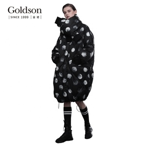 Ladies Female Japan Canada Printed Women Winter Long <strong>Duck</strong> <strong>Down</strong> Filled Jacket Parka <strong>Coat</strong> - Product Image 6