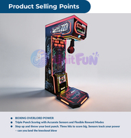 Owatch Boxing Overload Arcade Punch Machine, équipement de jeu d'arcade à monnayeur sur le thème du sport pour parcs d'attractions et centres de jeux