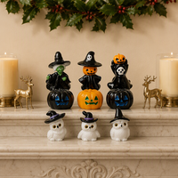 Offre Spéciale : Miniatures en Résine Créatives pour Halloween – Décorations DIY Sorcière, Fantôme, Citrouille – Petits Ornements