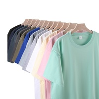 T-shirt Homme Col Rond Épais en Coton Double Fil 240 GSM 40S, Coupe Ample, Uni, Vierge, pour Impression OEM DTF DTG Sérigraphie