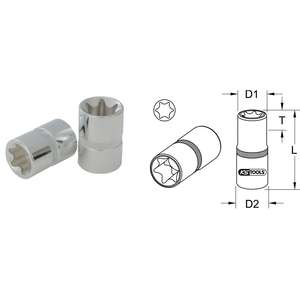 3/8 "CHROMEplus Torx E-socket, E6 (92291226674588) - Product Image 1