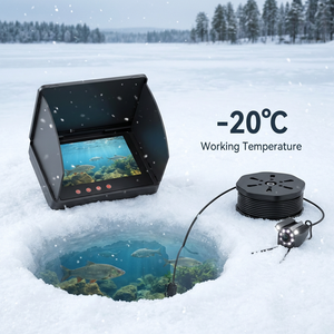 220 °   Caméra de pêche sous-marine grand angle avec moniteur IPS 5 pouces, luminosité 2500 NIT, IP68 pour la pêche en eau salée - Product Image 3