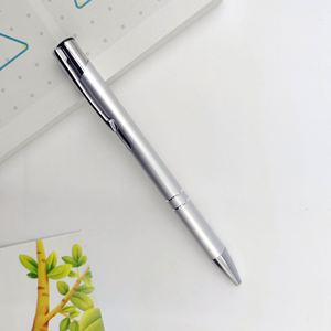 Stylos plume publicitaires en métal, noirs et blancs, fins et élégants, personnalisables avec logo, écriture fluide, portables, vente en gros à prix réduit - Product Image 3