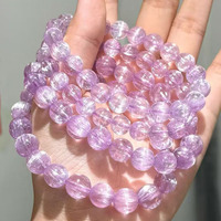 Gelang Manik Kunzite Afghanistan Alami Berkualitas Tinggi untuk Hadiah, Kristal Kunzite Cat Eye Olahan Berkualitas Terbaik Grosir
