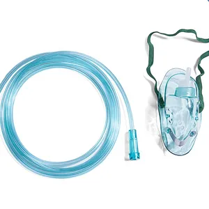 Ce Iso Gecertificeerd Wegwerp Medische Pvc Zuurstofmasker Met Tubing