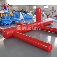 Bâche en PVC écologique HUAYUE équipement de parc aquatique gonflable personnalisé rotation de l'eau jouet gonflable cheval rouge