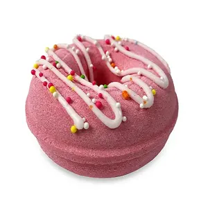 2023 Nieuwe Product Natuurlijke Bad Fizzer Schattige Cartoon Creatieve Kleurrijke Candy Donut Vorm Badbom Voor Douche