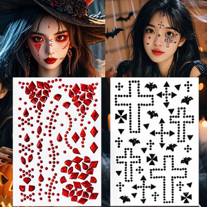 เครื่องประดับตกแต่งใบหน้าคริ<span class=keywords><strong>ส</strong></span>ต์มา<span class=keywords><strong>ส</strong></span> ฮาโลวีน รอยแผลเป็น แต่งหน้า คอ<span class=keywords><strong>ส</strong></span>เพลย์ 3 มิติ ประดับเพชร จิวเวลรี่ติดหน้า <span class=keywords><strong>ส</strong></span>ติ๊กเกอร์ตกแต่งจมูก - Product Image 5