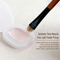 Mini pinceau correcteur plat triangulaire pour les cernes sous les yeux, pinceau de maquillage pour les sillons lacrymaux, fibres synthétiques, logo personnalisé