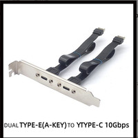 Montaje de panel hembra tipo E a tipo C, cable de montaje de panel hembra con deflector para funda de ordenador
