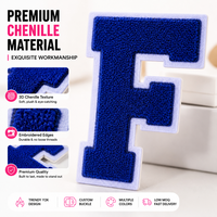 Offre Spéciale – Patch Brodé Personnalisé en Chenille Lettre A-Z (F) Grande Taille pour Veste et Vêtements
