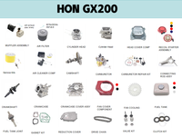 Kepala Silinder Terpasang Lengkap Kompresi Tinggi COCOK/UNTUK Hon GX200 Kepala Silinder Grosir Suku Cadang Mesin