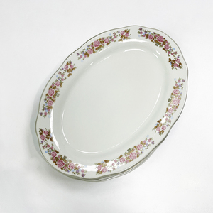 Piatto Ovale in Ceramica con Decalcomania a Forma di Pesce per Colazione, 12 Pollici, Prezzo all'Ingrosso per Ristoranti - Product Image 5