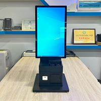Haute qualité 23.6 "écran tactile de bureau kiosque debout au sol lecteur de codes à barres Scanner de passeport enregistrement interactif en libre-service