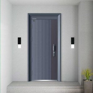 Puerta de Entrada Comercial Moderna Antirrobo con Construcción de Madera Maciza/Acero para Apartamentos y Hoteles - Product Image 3