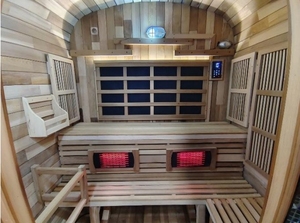 Nhà Máy Tùy Chỉnh Vườn Riêng Hồng Ngoại Tắm Hơi Gỗ Tuyết Tùng Nhà Spa Hơi Nước Hồng Ngoại Tắm Hơi - Product Image 5