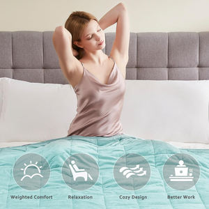 Couverture lestée rafraîchissante 100% coton, matériau en microfibre avec des billes <span class=keywords><strong>de</strong></span> <span class=keywords><strong>verre</strong></span>, couverture pour <span class=keywords><strong>une</strong></span> utilisation estivale à l'hôpital, à l'hôtel, en voyage - Product Image 5